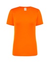 T-shirt Damski Sportowy Slim Poliester JHK101 - Orange Fluor