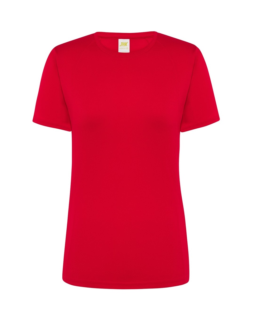 T-shirt Damski Sportowy Slim Poliester JHK101 - Red