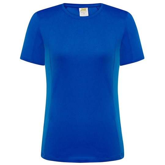 T-shirt Damski Sportowy Slim Poliester JHK101 - Royal Blue
