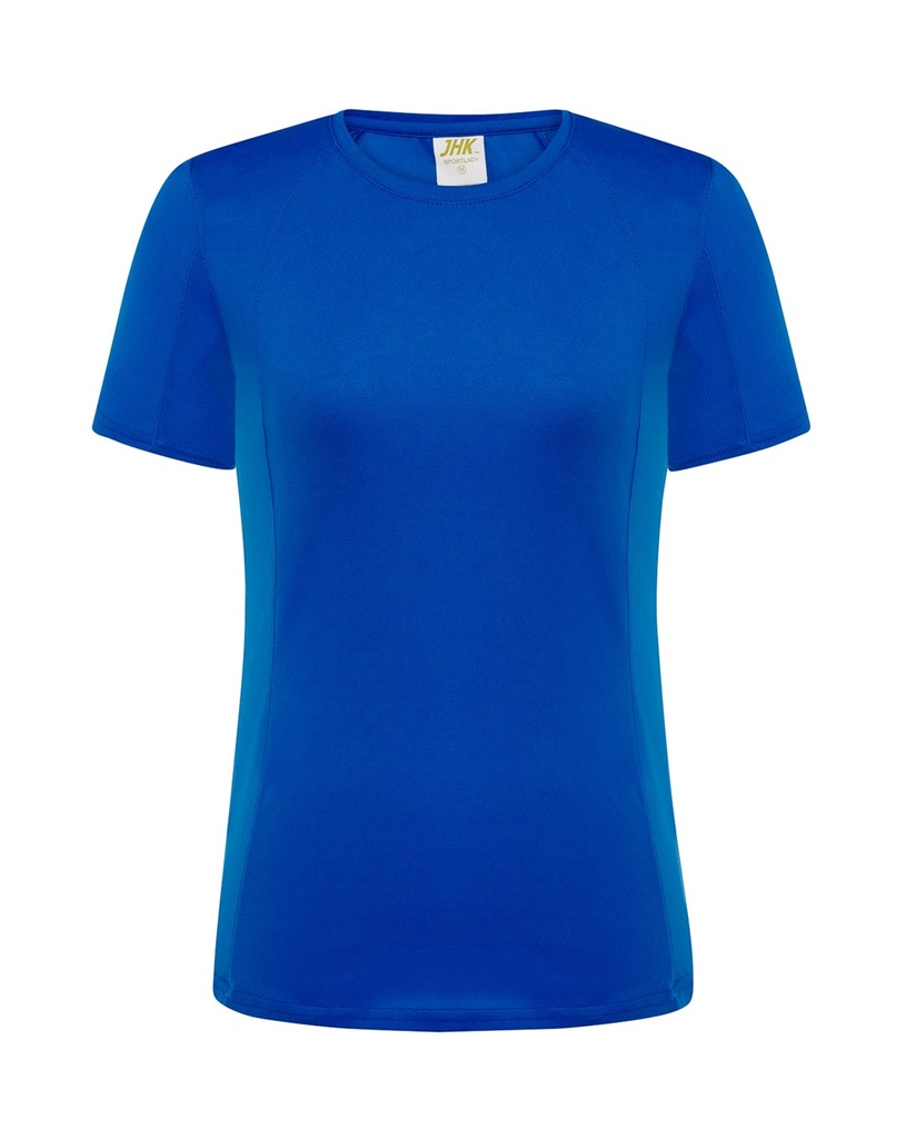 T-shirt Damski Sportowy Slim Poliester JHK101 - Royal Blue