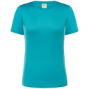T-shirt Damski Sportowy Slim Poliester JHK101 - Turquoise