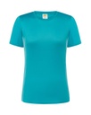 T-shirt Damski Sportowy Slim Poliester JHK101 - Turquoise