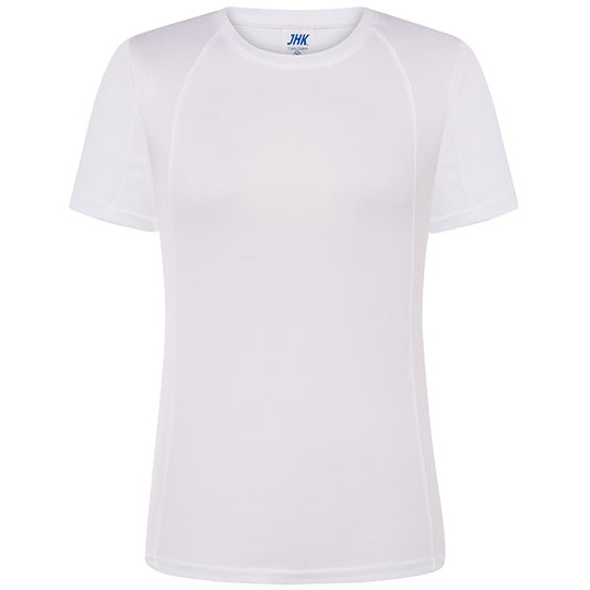 Damski t-shirt sportowy slim JHK101 - White