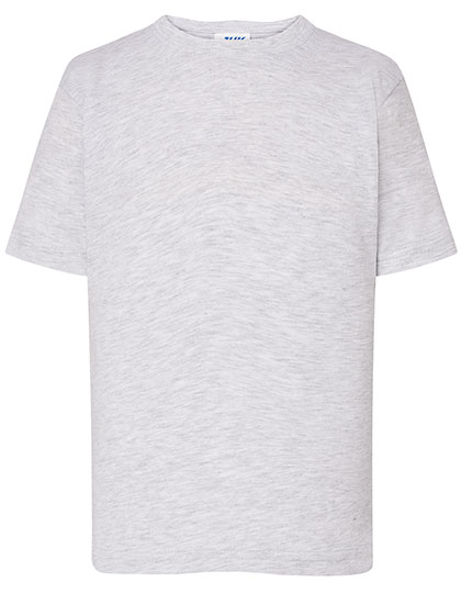 T-Shirt Dziecięcy Klasyczny Bawełniany JHK150K - Ash Melange