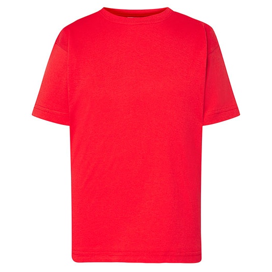 T-Shirt Dziecięcy Klasyczny Bawełniany JHK150K - Warm Red