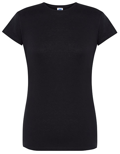 Koszulka Damska Slim Bawelniana JHK152 - Black