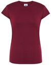Damski t-shirt slim JHK152 - Burgundy