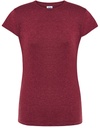 Damski t-shirt slim JHK152 - Burgundy Heather
