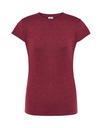 Koszulka Damska Slim Bawelniana JHK152 - Burgundy Heather