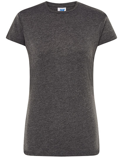 Damski t-shirt slim JHK152 - Charcoal Heather