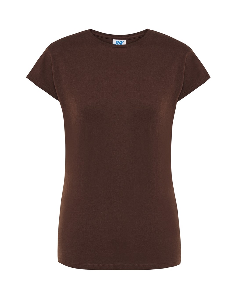 Koszulka Damska Slim Bawelniana JHK152 - Chocolate