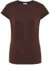 Damski t-shirt slim JHK152 - Chocolate
