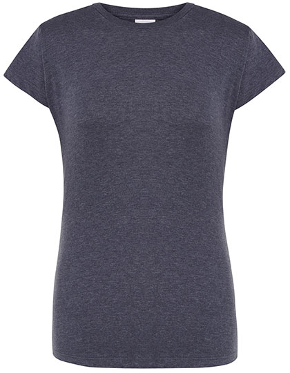 Koszulka Damska Slim Bawelniana JHK152 - Denim Heather