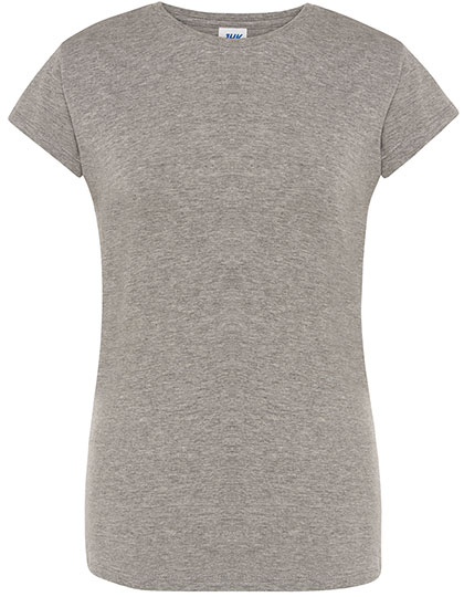 Koszulka Damska Slim Bawelniana JHK152 - Grey Melange