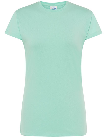 Koszulka Damska Slim Bawelniana JHK152 - Mint Green