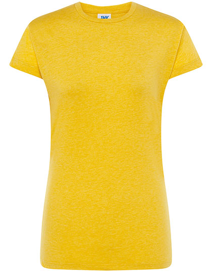 Koszulka Damska Slim Bawelniana JHK152 - Mustard Heather