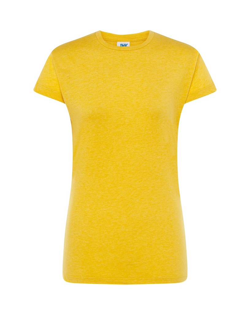 Koszulka Damska Slim Bawelniana JHK152 - Mustard Heather