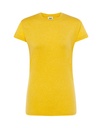 Koszulka Damska Slim Bawelniana JHK152 - Mustard Heather
