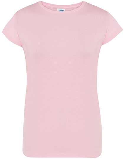 Koszulka Damska Slim Bawelniana JHK152 - Pink