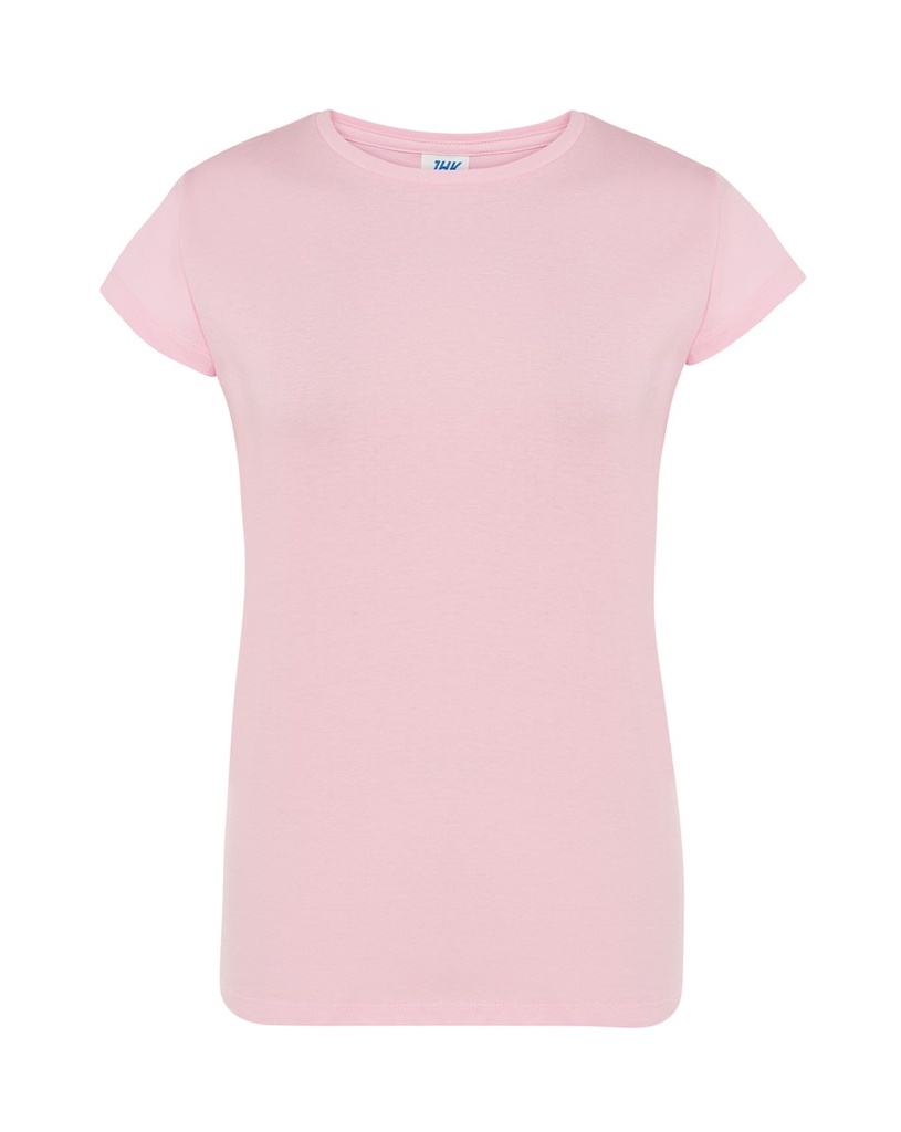 Koszulka Damska Slim Bawelniana JHK152 - Pink
