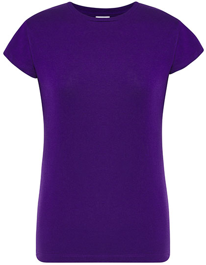 Koszulka Damska Slim Bawelniana JHK152 - Purple