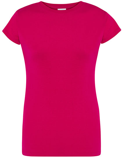 Damski t-shirt slim JHK152 - Raspberry