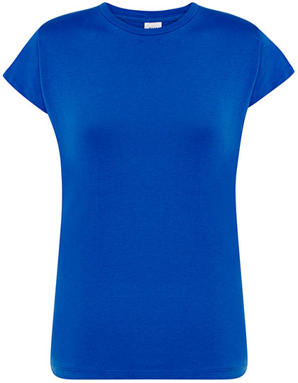 Koszulka Damska Slim Bawelniana JHK152 - Royal Blue