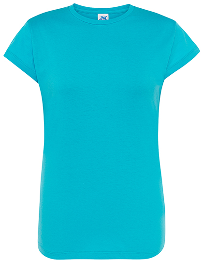 Koszulka Damska Slim Bawelniana JHK152 - Turquoise