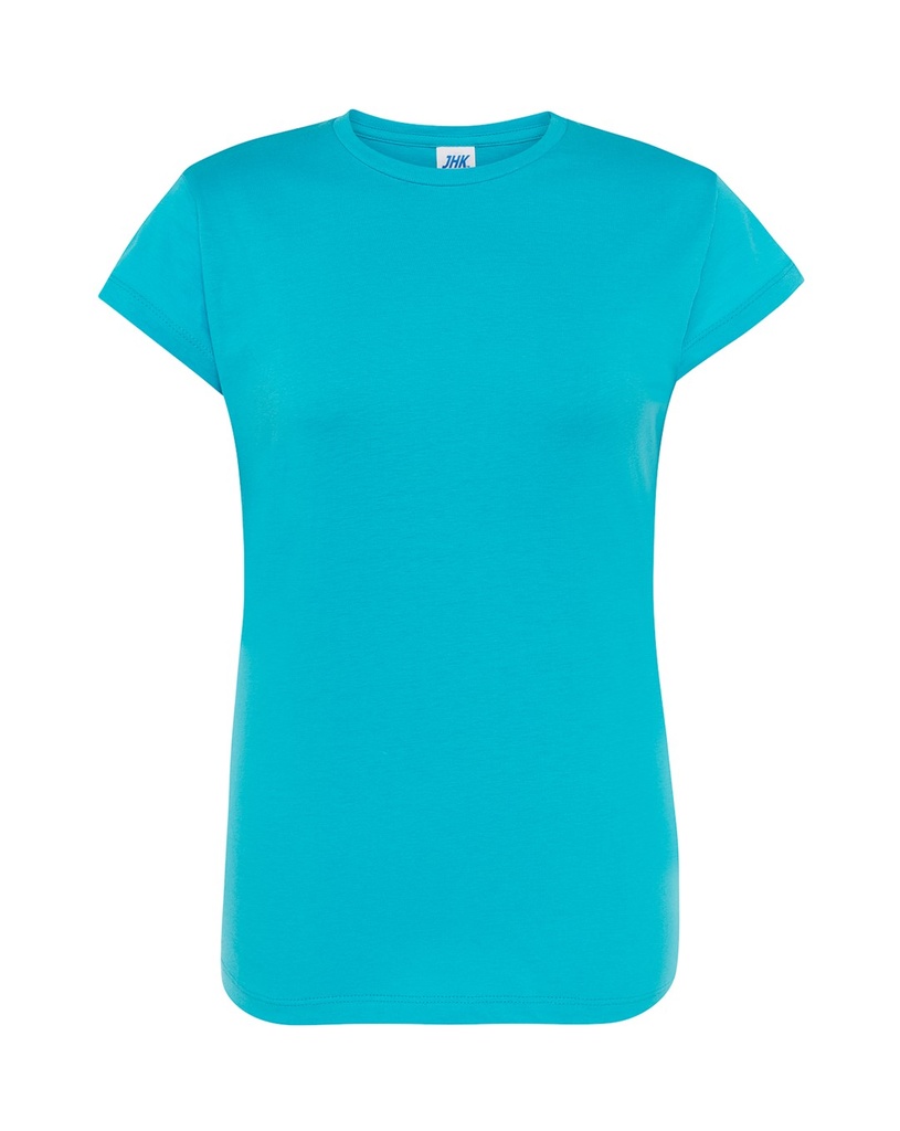 Koszulka Damska Slim Bawelniana JHK152 - Turquoise