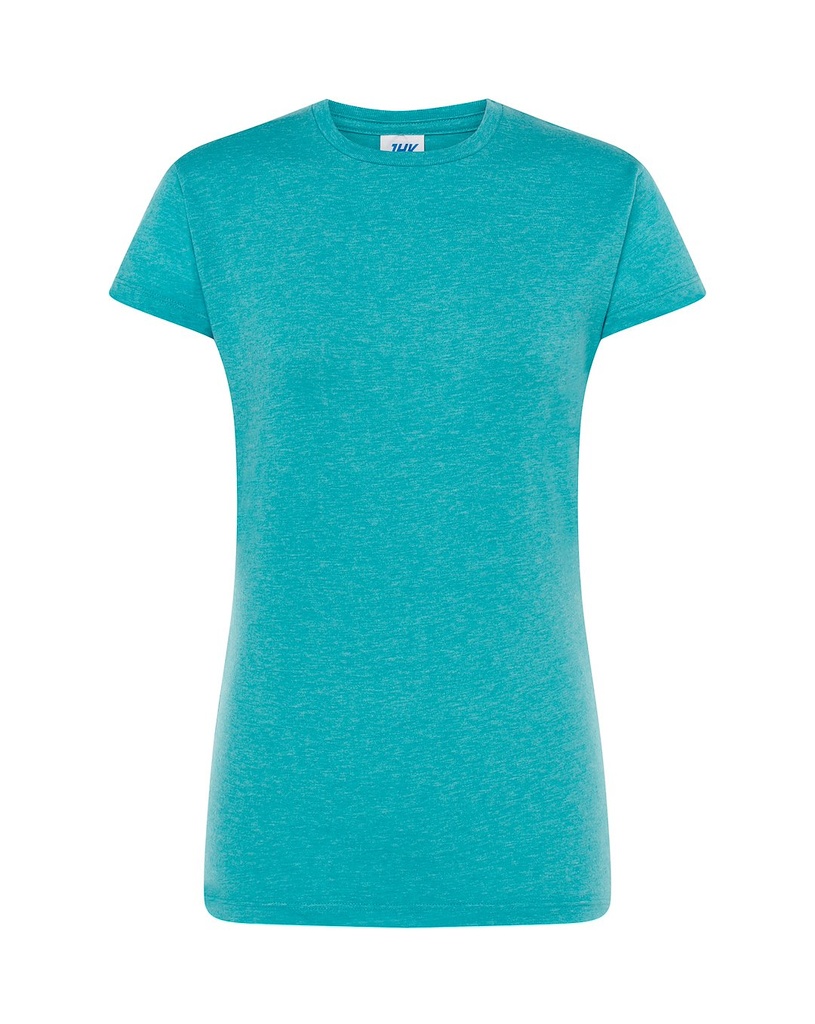 Koszulka Damska Slim Bawelniana JHK152 - Turquoise Heather