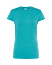 Koszulka Damska Slim Bawelniana JHK152 - Turquoise Heather