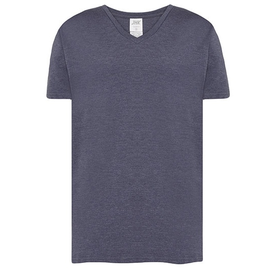 T-shirt Slim Bawelniany JHK270 - Denim Heather