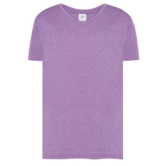 T-shirt Slim Bawelniany JHK270 - Lavender Heather