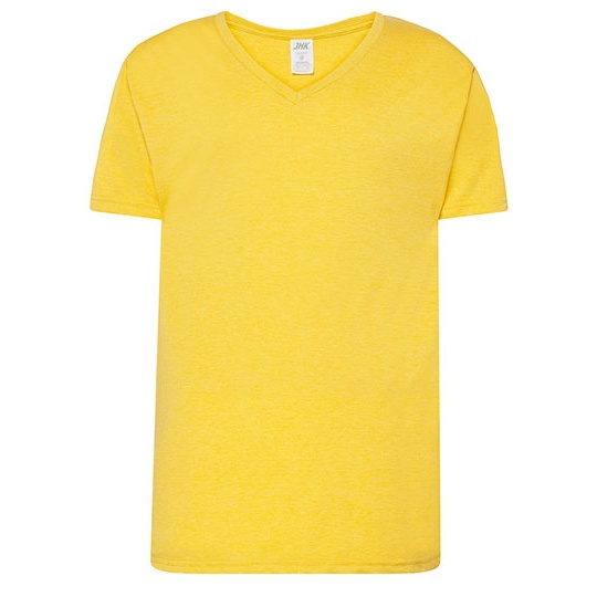 T-shirt Slim Bawelniany JHK270 - Mustard Heather