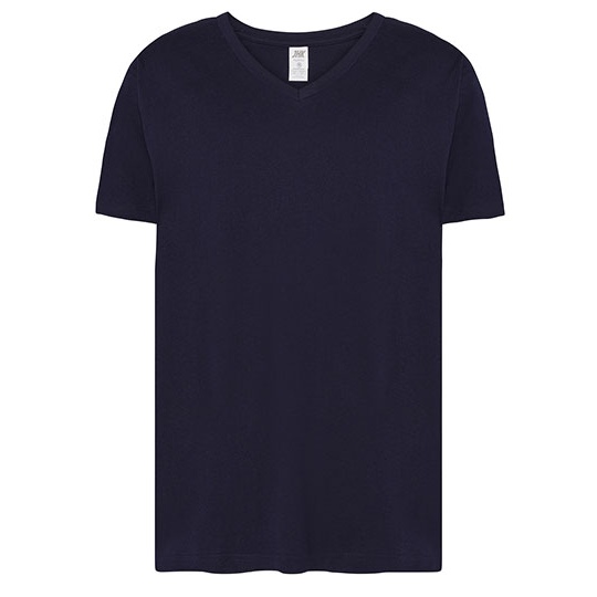 T-shirt slim z dekoltem V JHK270 - Navy