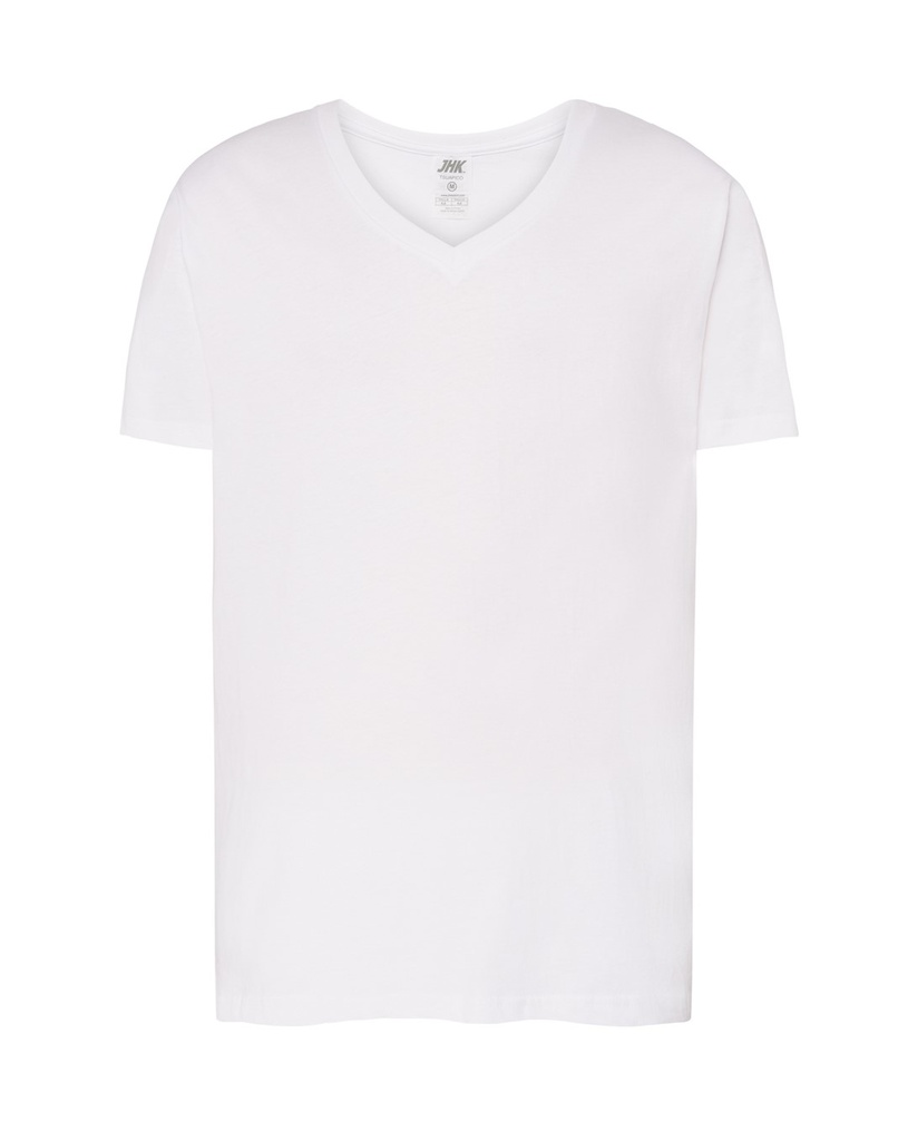 T-shirt Slim Bawelniany JHK270 - White