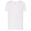 T-shirt slim z dekoltem V JHK270 - White