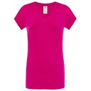 Koszulka Damska Slim Bawelniana JHK271 - Fuchsia