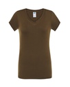 Koszulka Damska Slim Bawelniana JHK271 - Khaki