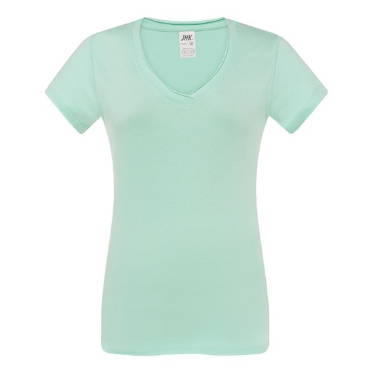 Koszulka Damska Slim Bawelniana JHK271 - Mint Green