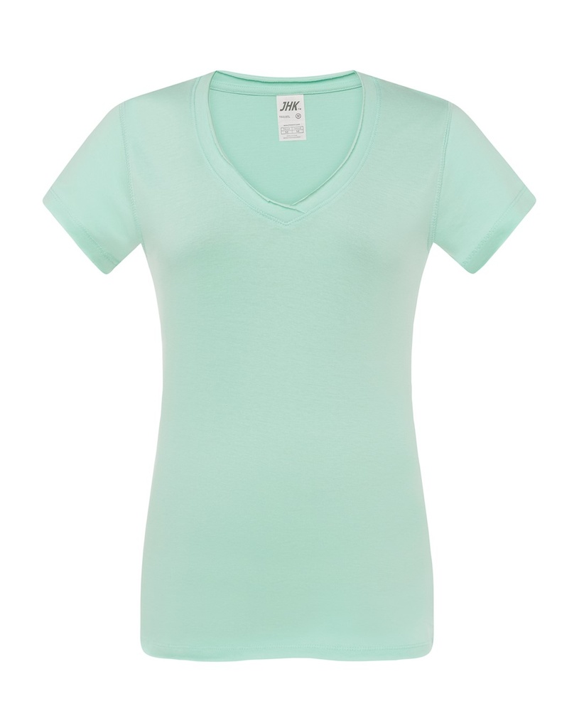 Koszulka Damska Slim Bawelniana JHK271 - Mint Green