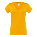 Koszulka Damska Slim Bawelniana JHK271 - Mustard