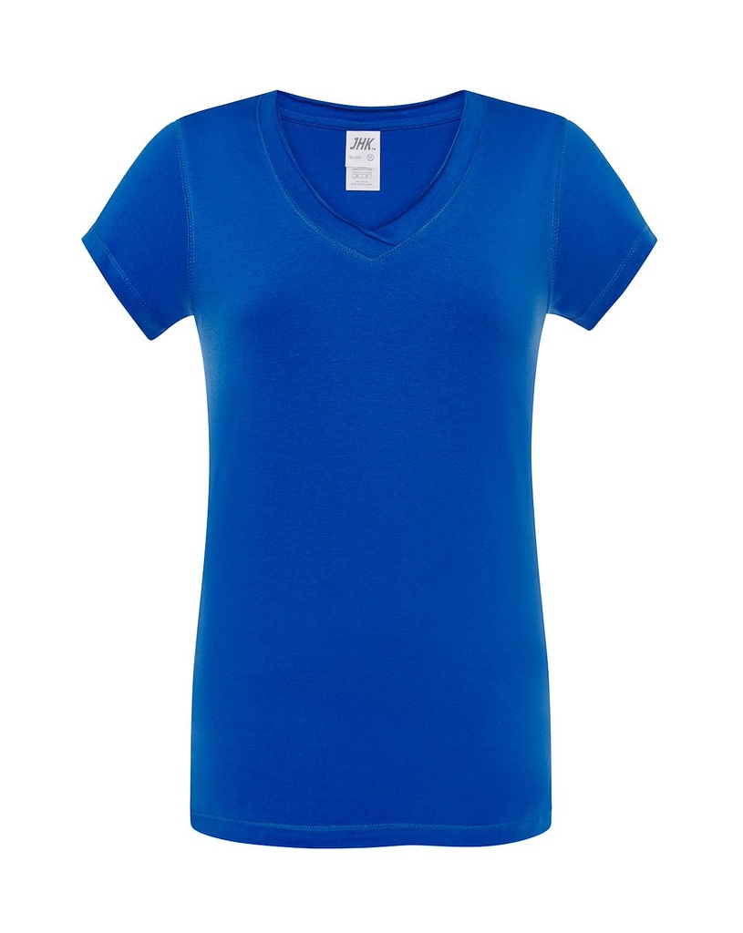 Koszulka Damska Slim Bawelniana JHK271 - Royal Blue