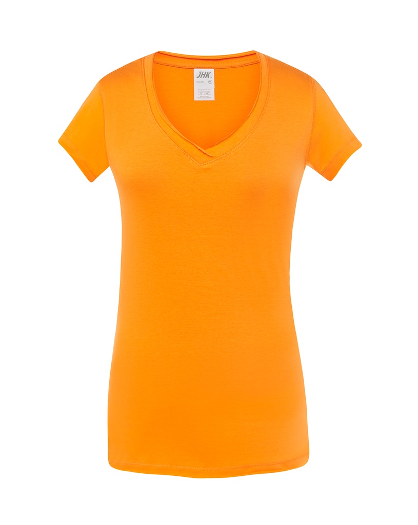 Koszulka Damska Slim Bawelniana JHK271 - Tangerine