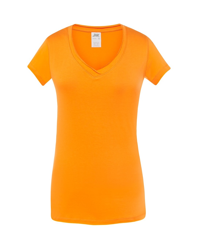 Koszulka Damska Slim Bawelniana JHK271 - Tangerine
