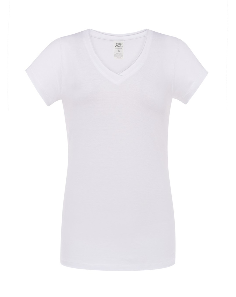 Koszulka Damska Slim Bawelniana JHK271 - White