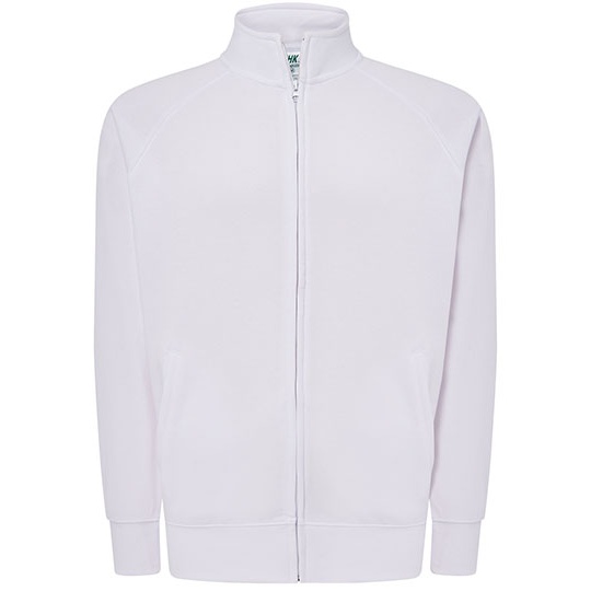 Bluza Rozpinana Poliester Bawelna JHK401 - White