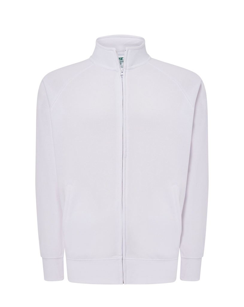 Bluza Rozpinana Poliester Bawelna JHK401 - White