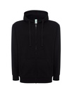 Bluza Męska z Kapturem i Zamkiem Szczotkowana Mieszanka JHK422 - Black