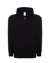 Bluza Meska z Kapturem i Zamkiem Szczotkowana Mieszanka JHK422 - Black